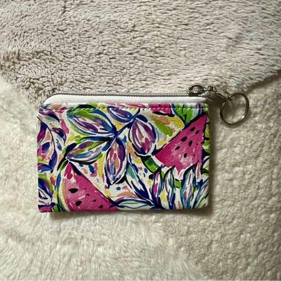 Jakari Mini Zipper Pouch/Coin Purse with Key Ring-Fruity Floral - Picture 2 of 4